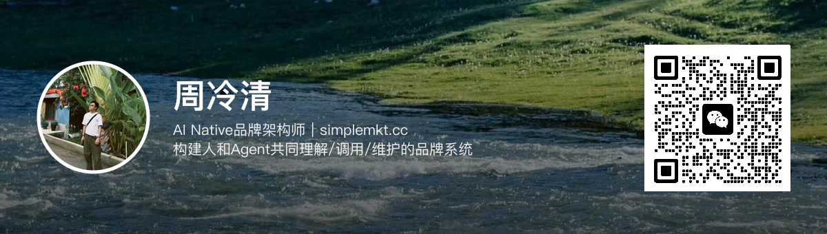 周冷清的个人名片，包含个人简介与微信二维码