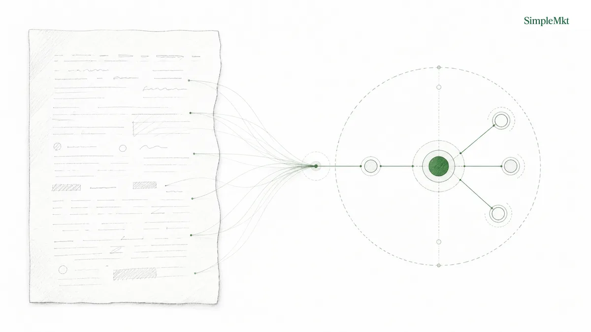 A real sample from Article & Presentation Visuals: source material distilled into a clear relationship diagram.